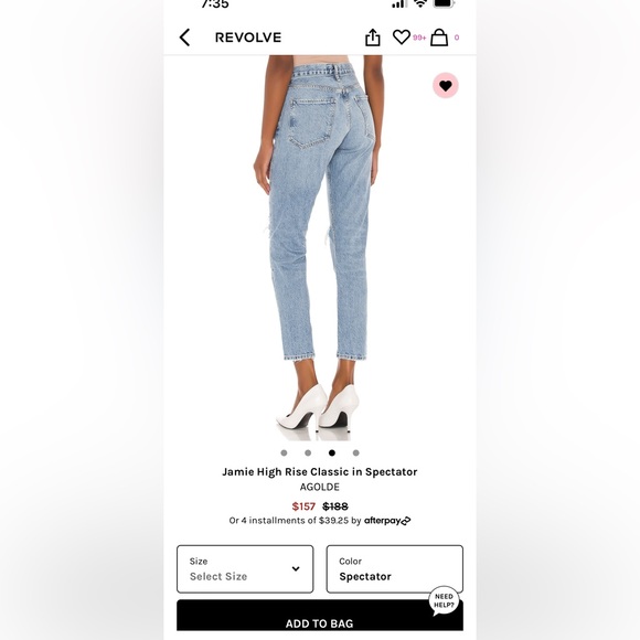 Agolde jeans size 24. Great condition - Picture 5 of 7